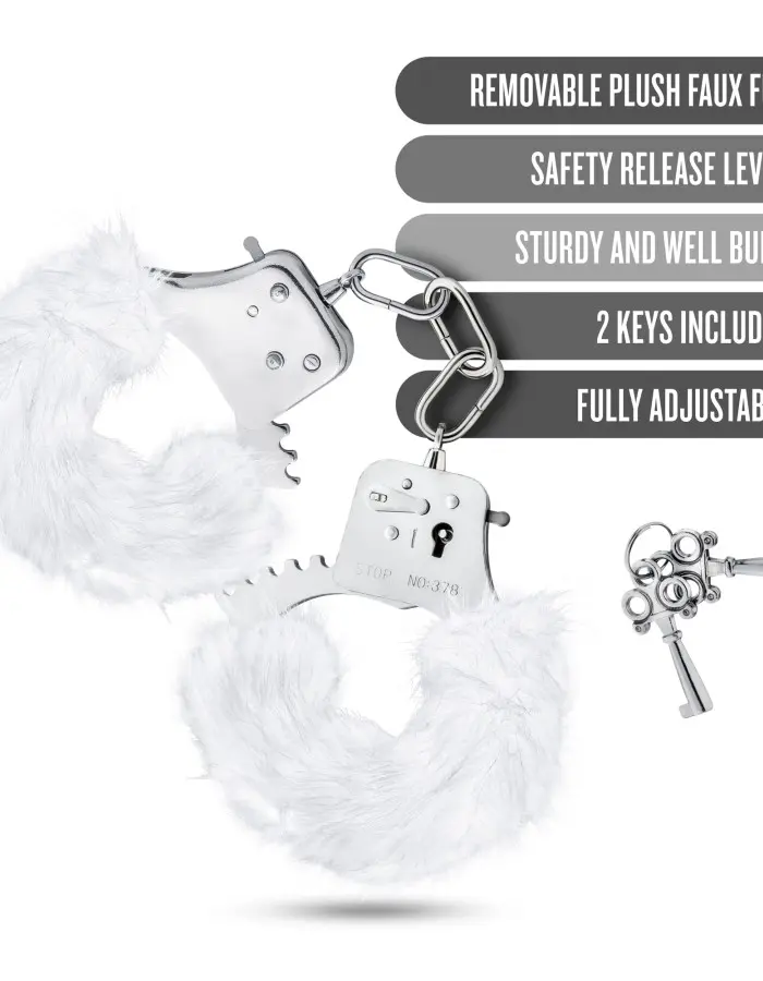 Temptasia - Plush Fur Cuffs - White