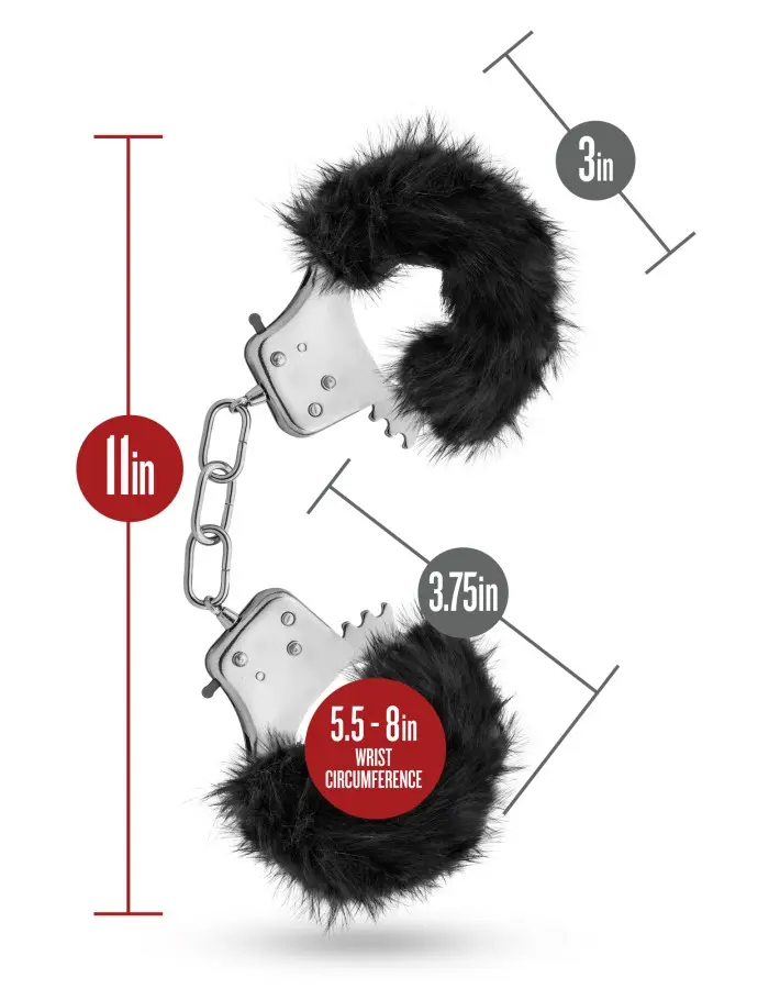 Temptasia - Plush Fur Cuffs - Black
