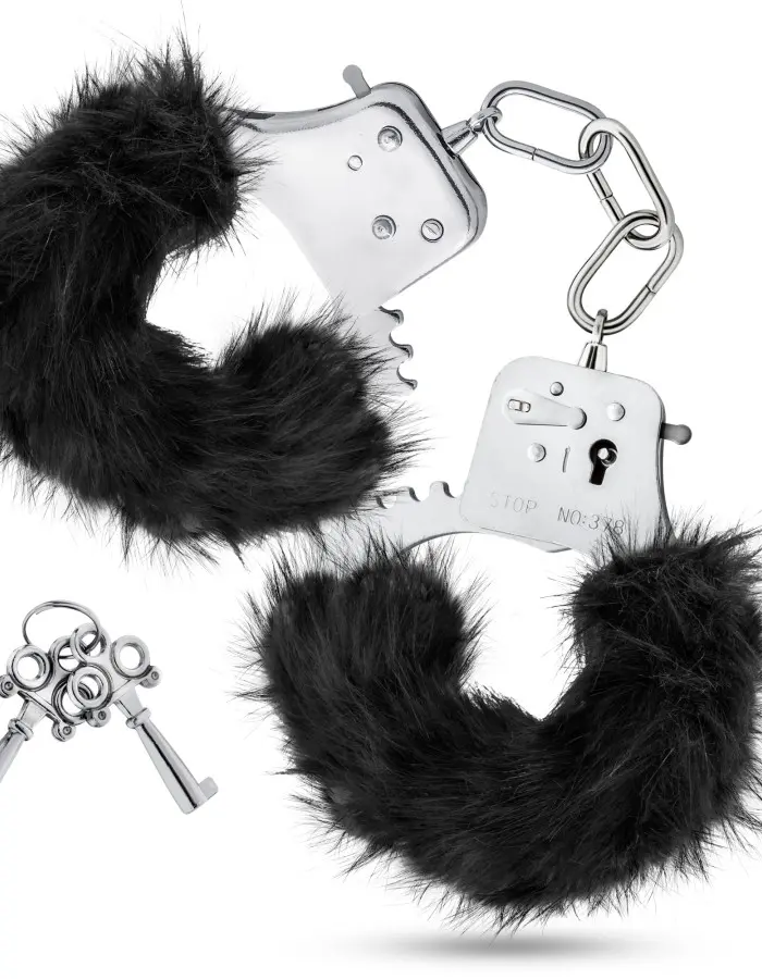 Temptasia - Plush Fur Cuffs - Black