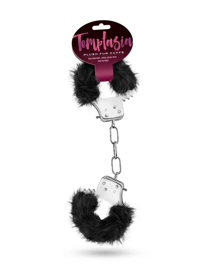Temptasia - Plush Fur Cuffs - Black