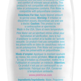 Pink Water Based Lubricant for Women 8 Oz Flip Top Bottle