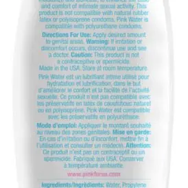 Pink Water Based Lubricant for Women 8 Oz Flip Top Bottle