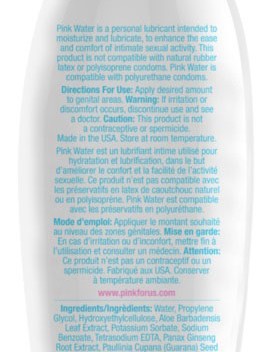 Pink Water Based Lubricant for Women 8 Oz Flip Top Bottle