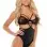 Sonora Caged Teddy With Applique Cups - Black - Small/ Medium