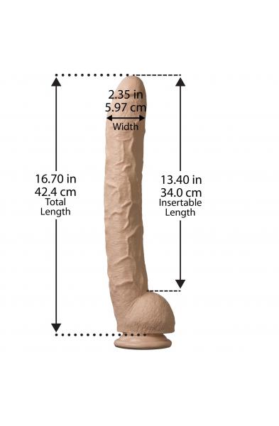 Dick Rambone Cock - 17 Inch - White - Bulk