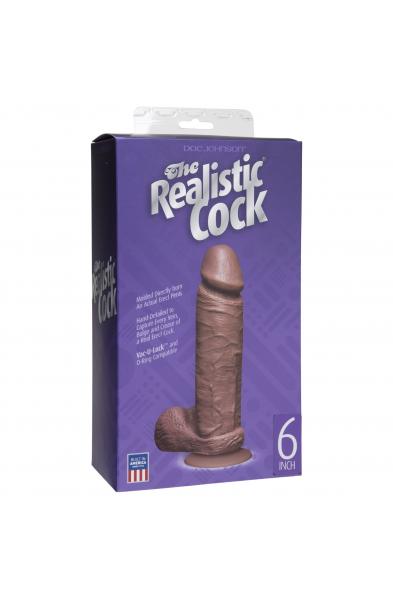 The Realistic Cocks 6 Inch - Brown