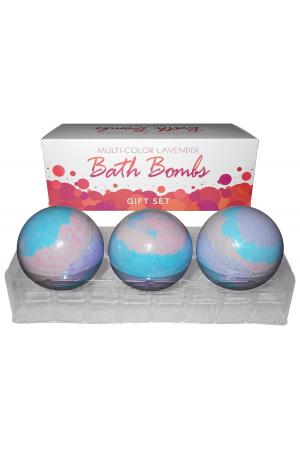 Multi-Color Lavender Bath Bombs - 3 Pack