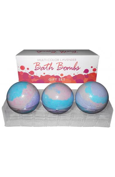 Multi-Color Lavender Bath Bombs - 3 Pack