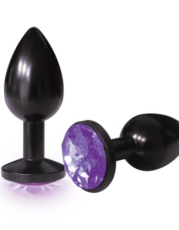 The 9's the Silver Starter Anodized Bejeweled Stainless Steel Plug - Violet