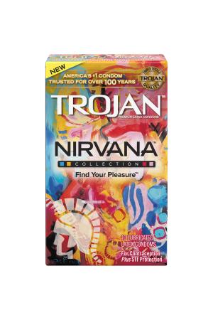 Trojan Nirvana - 10 Pack Assorted Lubricated Latex Condoms