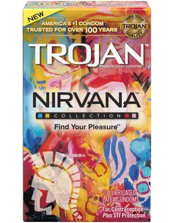 Trojan Nirvana - 10 Pack Assorted Lubricated Latex Condoms