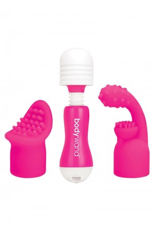 Bodywand Rechargeable Mini Massager With Attachments - Pink