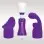 Bodywand Rechargeable Mini Massager With Attachments - Purple