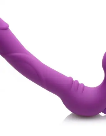 Royal Revolver Vibrating Strapless Strap- on Dildo - Purple