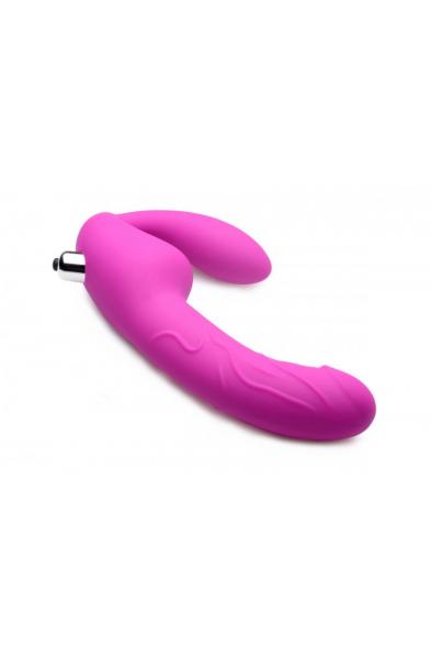 Royal Rider Vibrating Strapless Strap- on Dildo - Pink