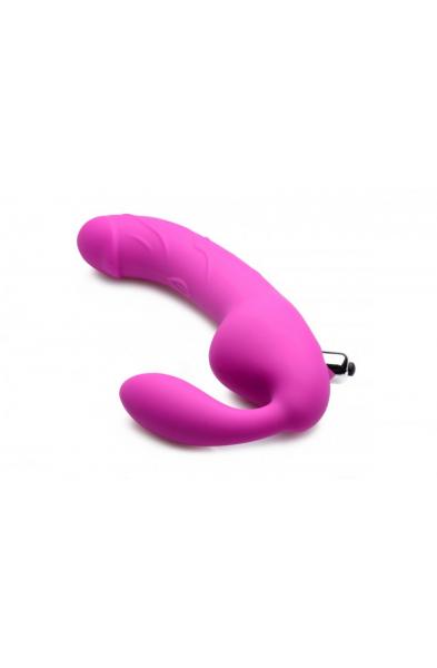 Royal Rider Vibrating Strapless Strap- on Dildo - Pink