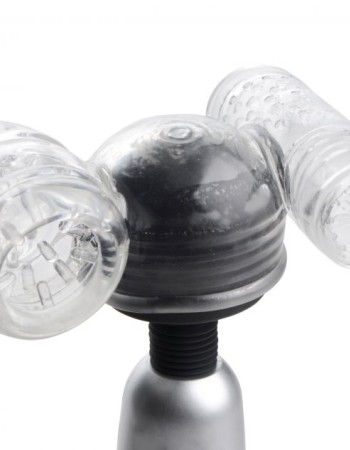 2 in 1 Male Wand Attachment - Clear