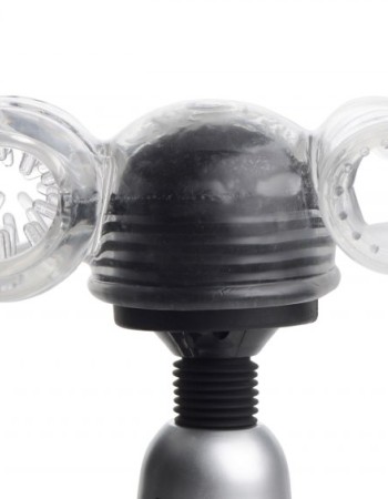 2 in 1 Male Wand Attachment - Clear