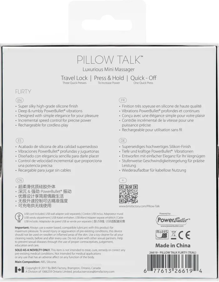 Pillow Talk Flirty Vibe  With Swarovski Crystal - Teal