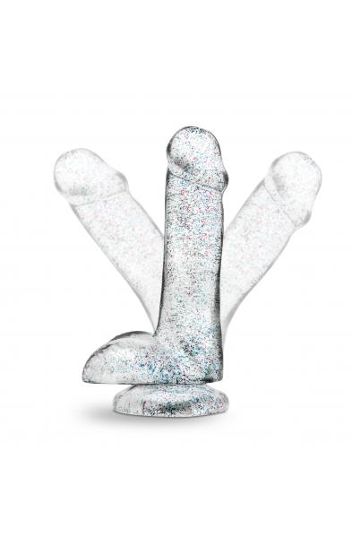 Naturally Yours - 6 Inch Glitter Cock - Sparkling Clear