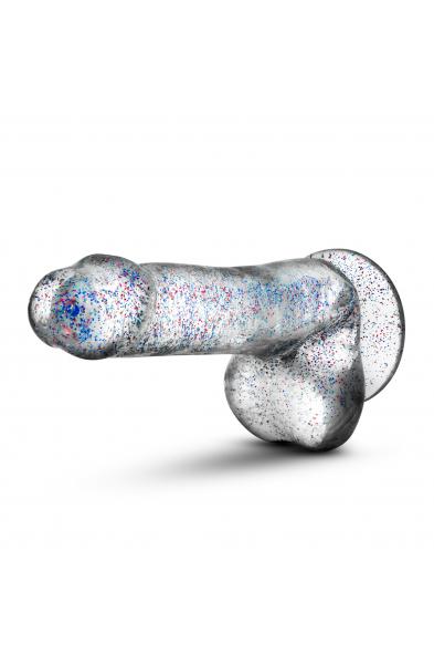 Naturally Yours - 6 Inch Glitter Cock - Sparkling Clear