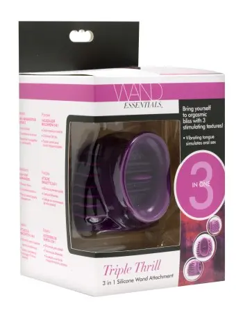 Triple Thrill 3 in 1 Silicone Wand Attachment