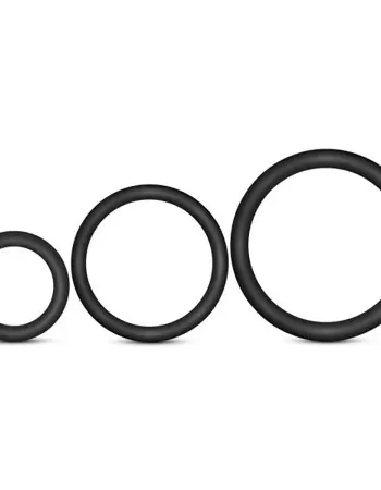 Performance - Vs4 Pure Premium Silicone Cockring Set - Black