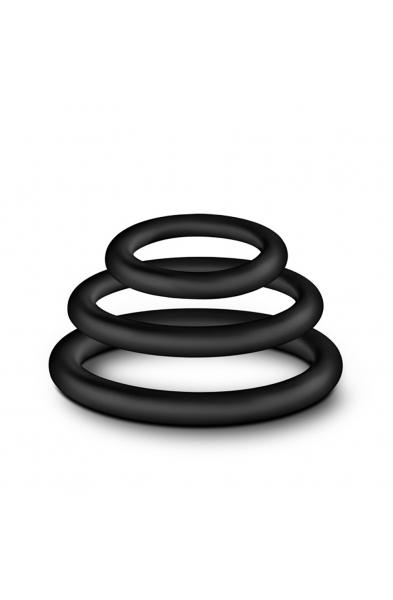 Performance - Vs4 Pure Premium Silicone Cockring Set - Black