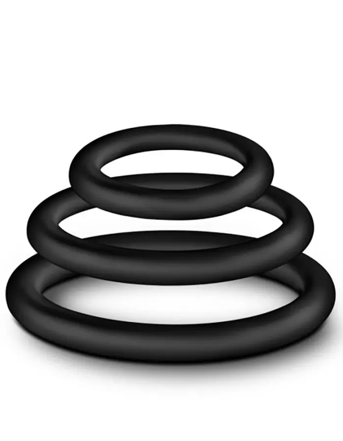 Performance - Vs4 Pure Premium Silicone Cockring Set - Black