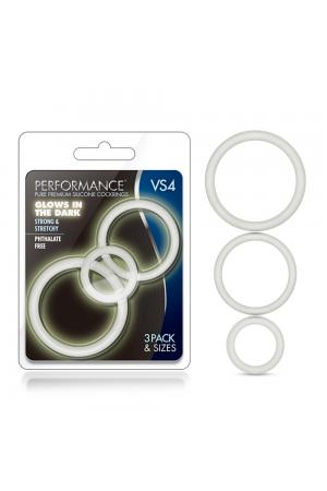 Performance - Vs4 Pure Premium Silicone Cockring Set - White