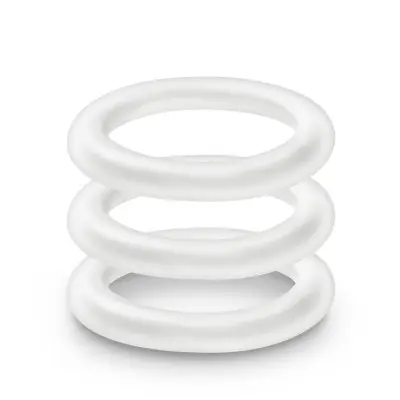 Performance - Vs2 Pure Premium Silicone Cockrings - Small - White