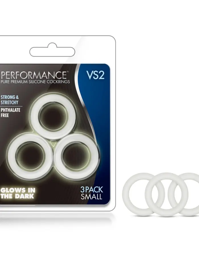 Performance - Vs2 Pure Premium Silicone Cockrings - Small - White