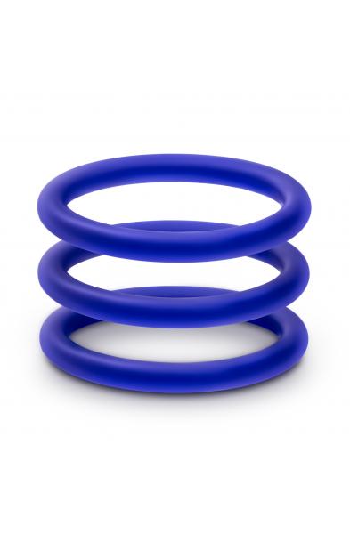 Performance - Vs3 Pure Premium Silicone  Cockrings - Large - Indigo