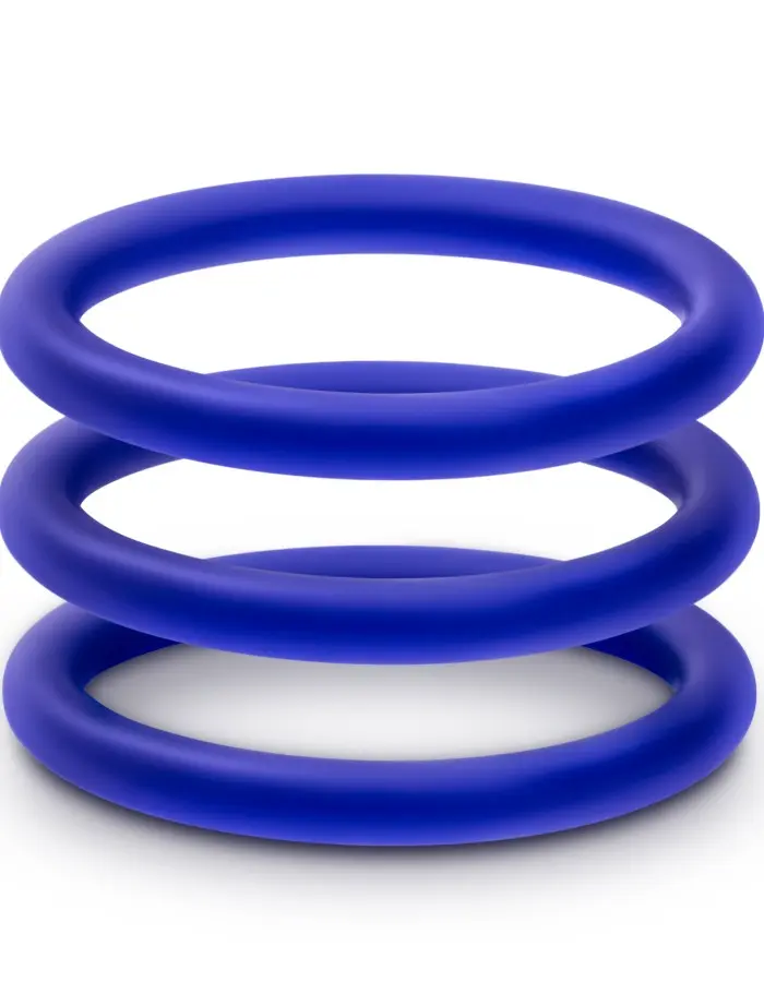 Performance - Vs3 Pure Premium Silicone  Cockrings - Large - Indigo