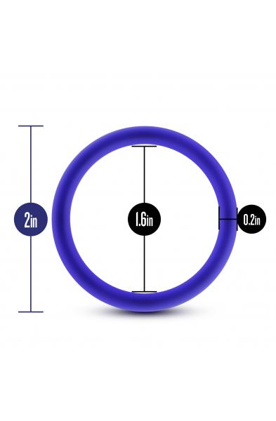 Performance - Vs3 Pure Premium Silicone  Cockrings - Large - Indigo