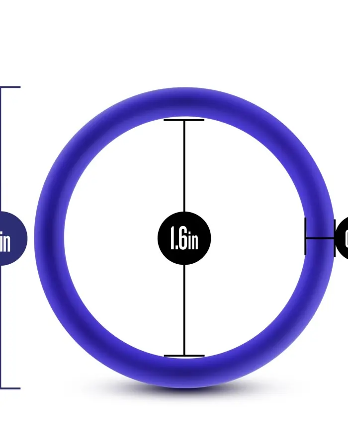 Performance - Vs3 Pure Premium Silicone  Cockrings - Large - Indigo
