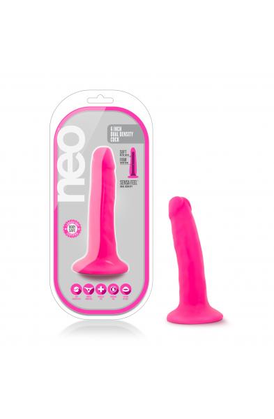 Neo - 5.5 Inch Dual Density Cock - Neon Pink