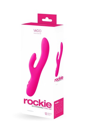 Rockie Dual Rechargeable Vibe - Foxy Pink