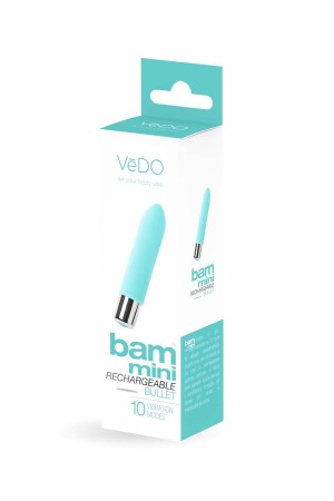 Bam Mini Rechargeable Bullet Vibe - Turquoise