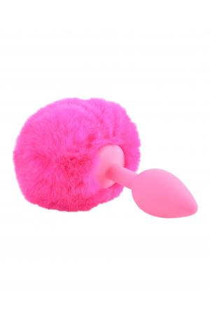 Neon Bunny Tail - Pink