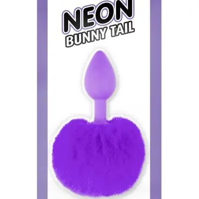 Neon Bunny Tail - Purple