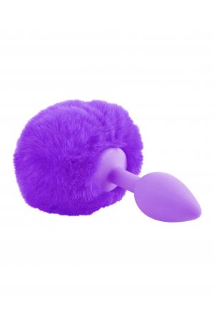 Neon Bunny Tail - Purple