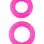 Neon Stretchy Silicone Cock Ring Set - Pink