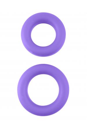 Neon Stretchy Silicone Cock Ring Set - Purple