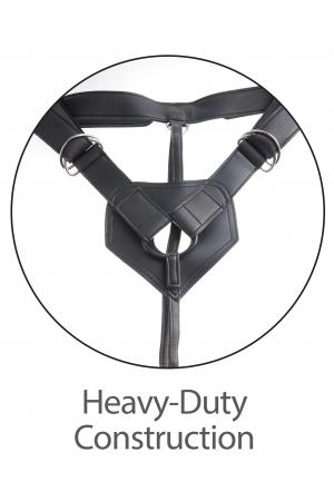 King Cock Strap-on Harness With 7" Two Cocks One Hole - Light