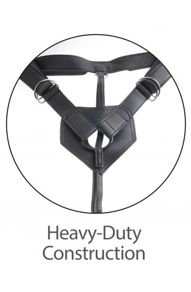 King Cock Strap-on Harness With 7" Two Cocks One Hole - Light