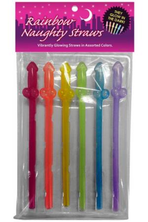 Rainbow Naughty Straws