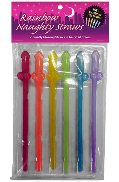 Rainbow Naughty Straws