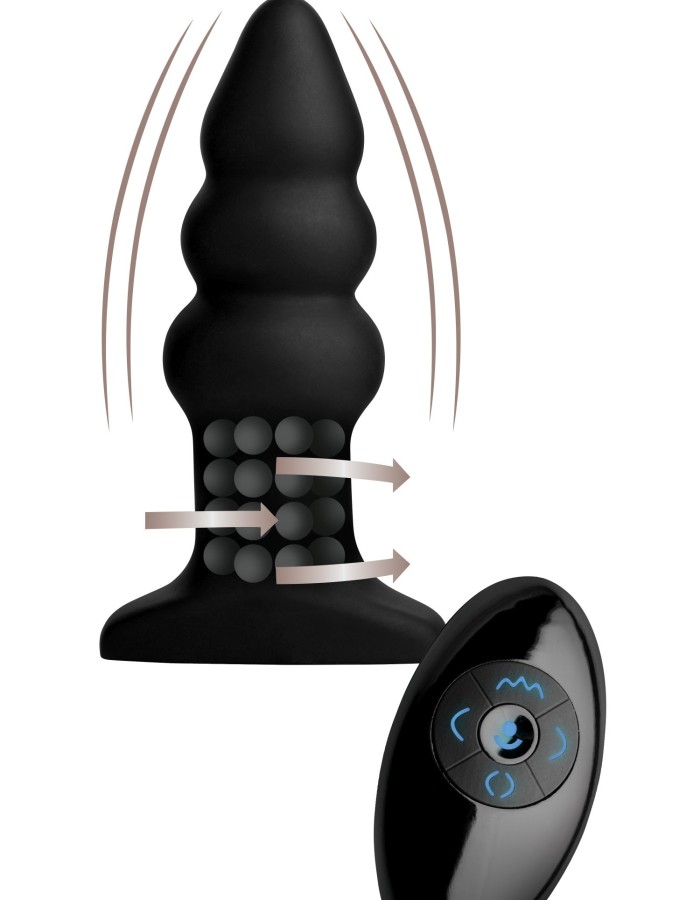 Rimmer Model I Rippled Rimming Plug With Remote