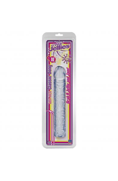 Crystal Jellies Classic Dong 10 Inch - Clear